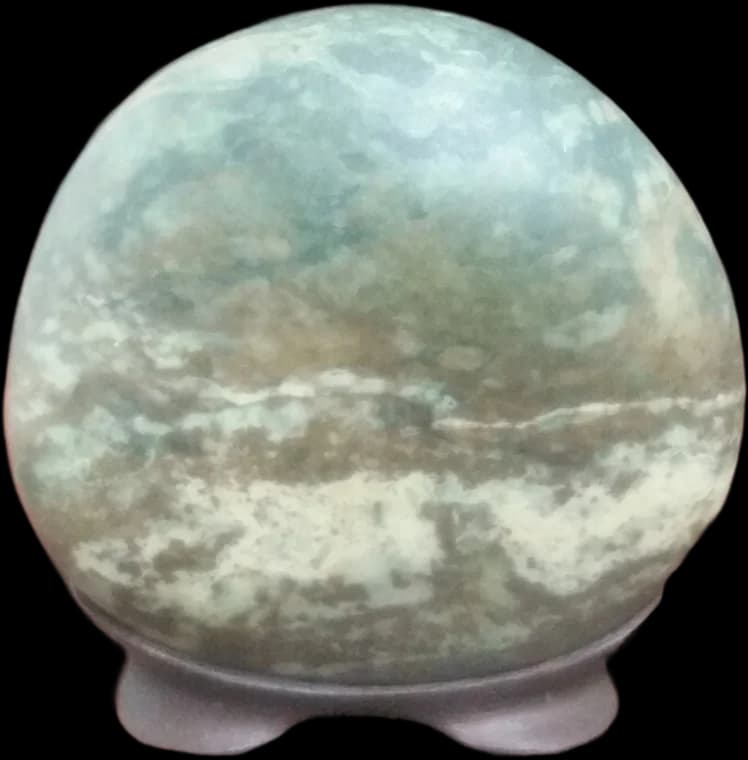 Mountain in the Hand — a Korean viewing stone with a quartz band reading as a river