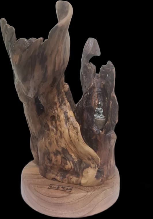 Two Pines — root-wood sculpture by Teho Halbae
